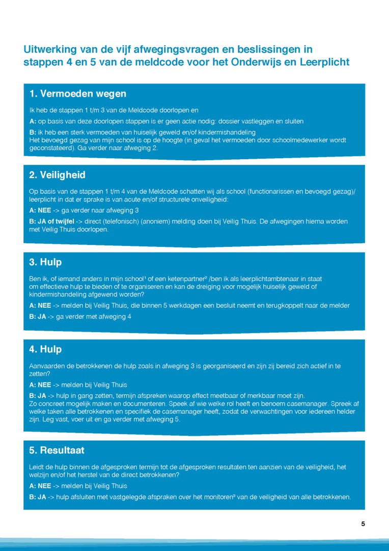 afwegingskader meldcode kindermishandeling en huiselijk geweld pagina 6